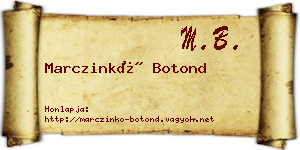 Marczinkó Botond névjegykártya